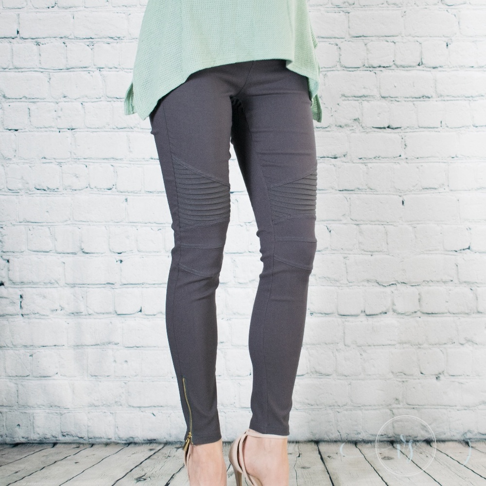 Charcoal Plus Size Moto Jeggings - Size 2x